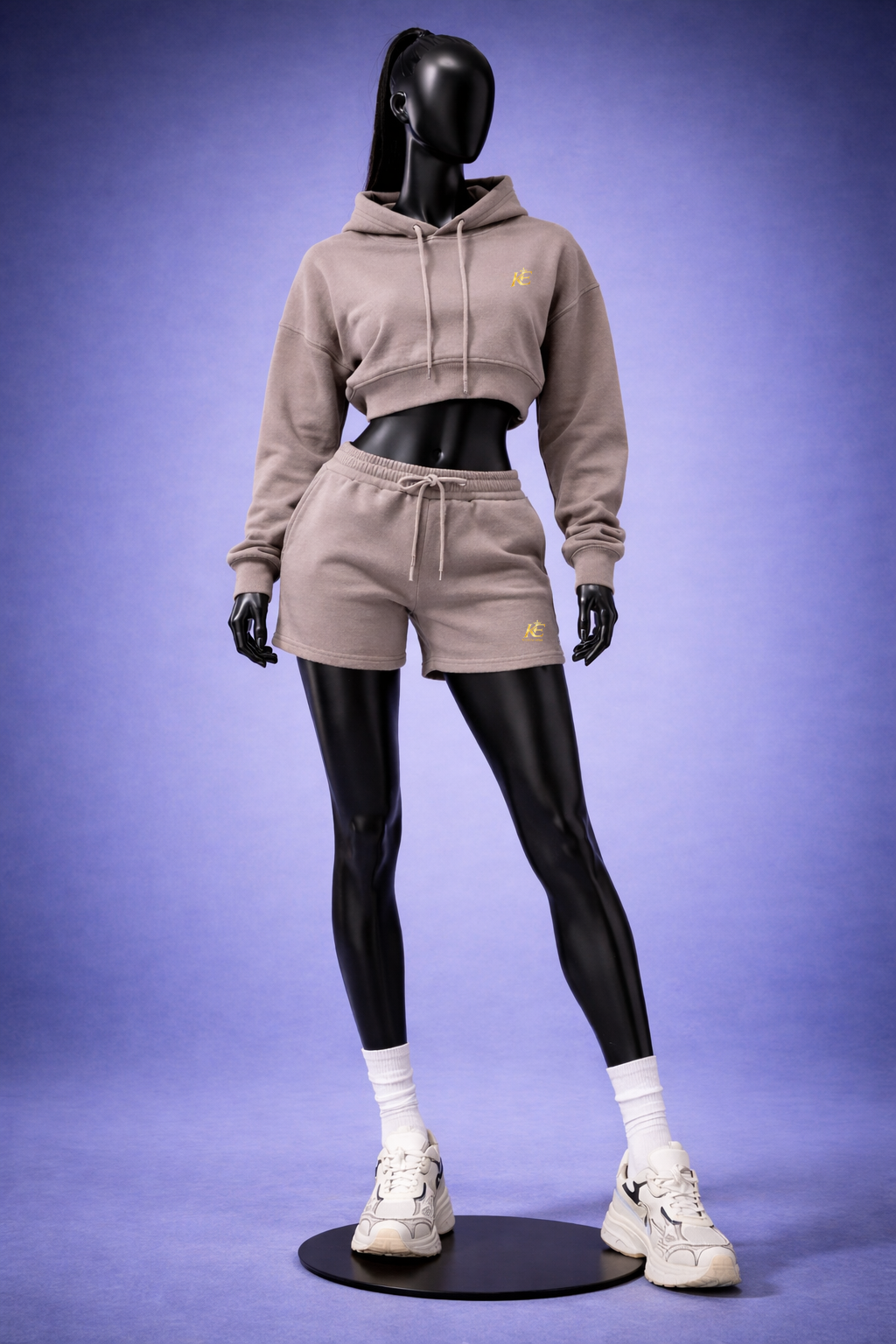 KE Women’s Crop Hoodie & Shorts Set – Active Lounge Edition